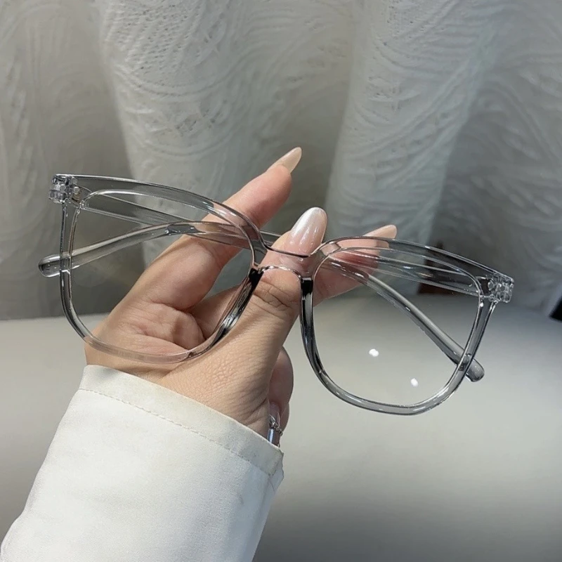 Oversized Eyeglasses Frames Ultra Light Comfortable Advanced Elegant Classic Square Without Lenses Glasses for Men and Women