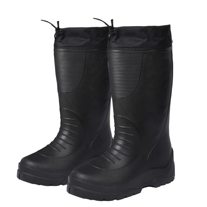 EVA Foam Insulated Rain Boots Unisex Non Slip Oil Resistant Food Grade PVC Cold Storage Fishing Work Safety Shoes
