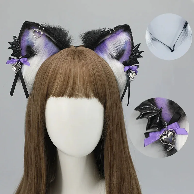 2025 22 القوطية أنيقة هيرباند هالوين تنوعا لوليتا خوذة اليابانية فتاة إكسسوارات الشعر عقال داكن