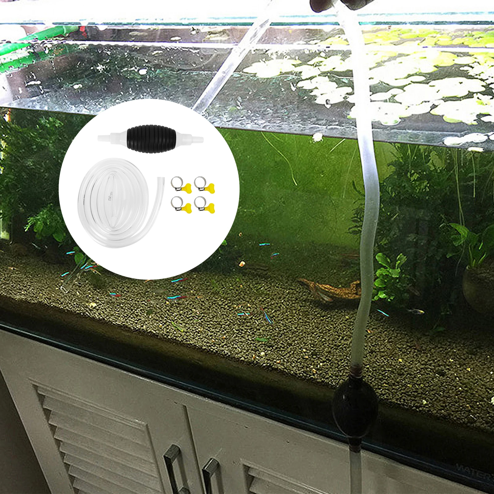

Oil Set Manual Portable Fish Tank Water Car Accessories High Flow Durable Clear Pipe Fuel Transfer Siphon Pump Hose Portable
