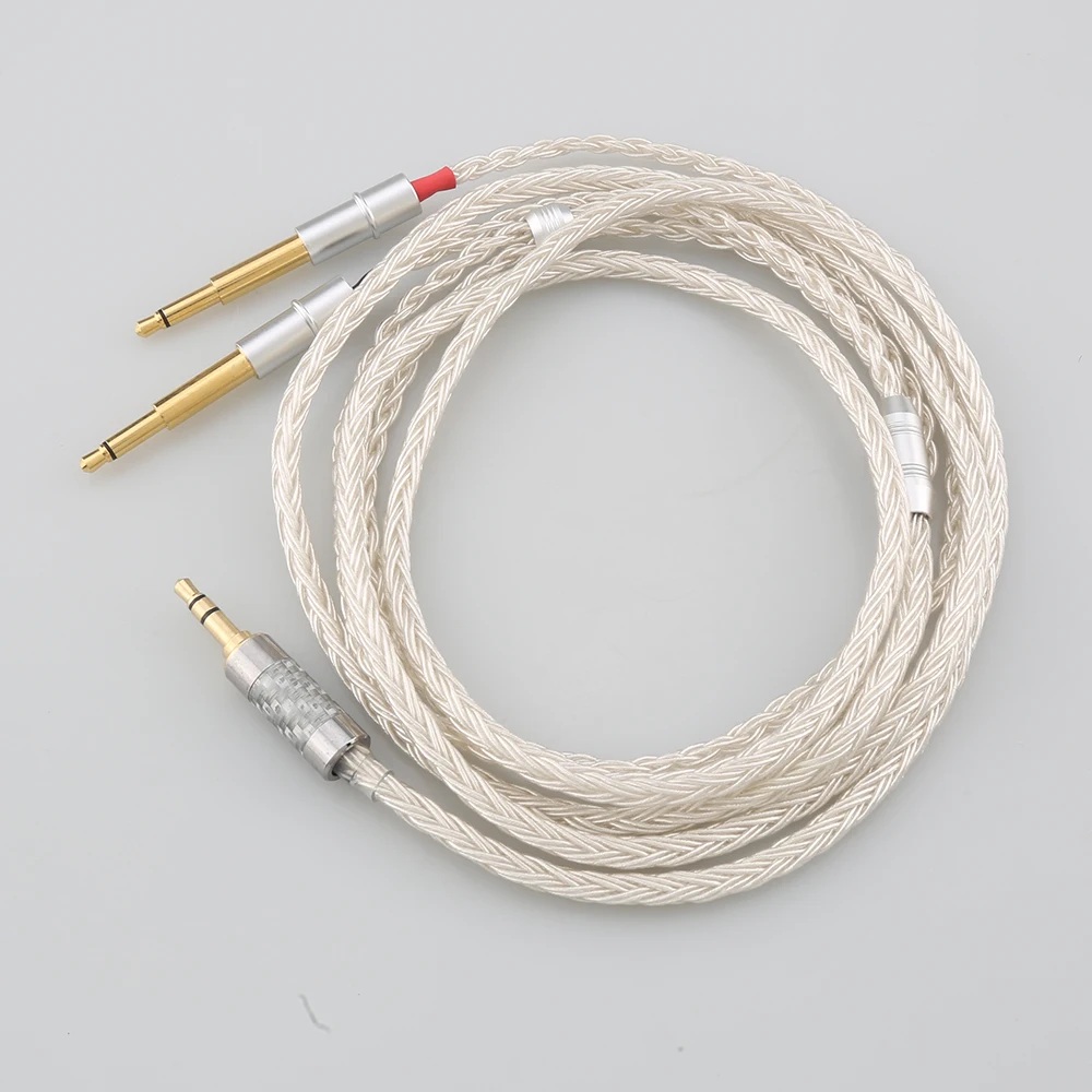 الفضة مطلي سماعة كابل 16Core 7N OCC 2.5/3.5/4.4/6.5 مللي متر ذكر التوصيل ل Meze 99 الكلاسيكية NEO NOIR سماعة الرأس #4