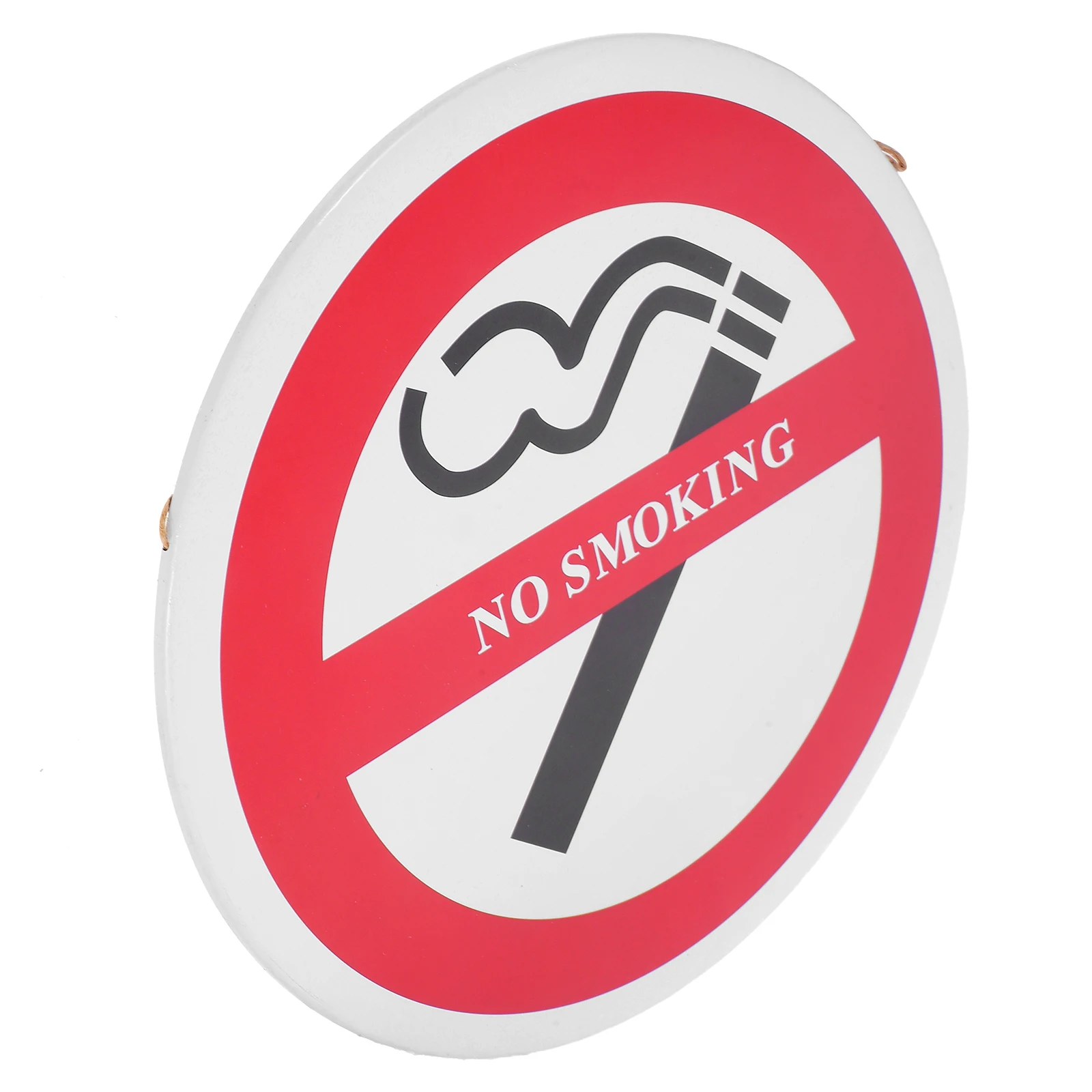 

No Smoking Sign Retro Iron Wall Mount RoundSturdy Waterproof Indoor Board Warning LabelVintage Design No-smoking Indicator