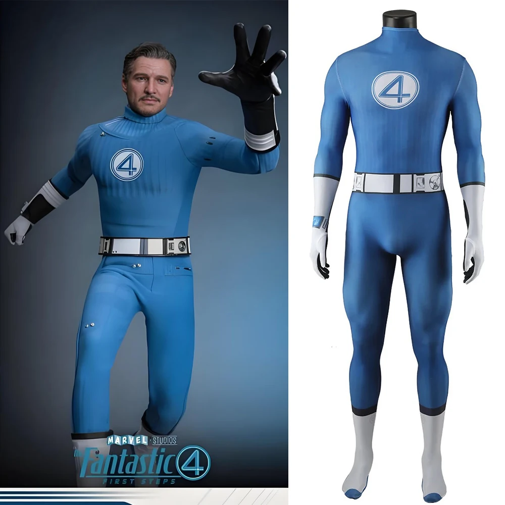

Костюм Фантастической четверки: Первые шаги, костюм Мистера Фантастика, 3D-печать, спандекс, зентай, костюм супергероя на Хэллоуин для взрослых