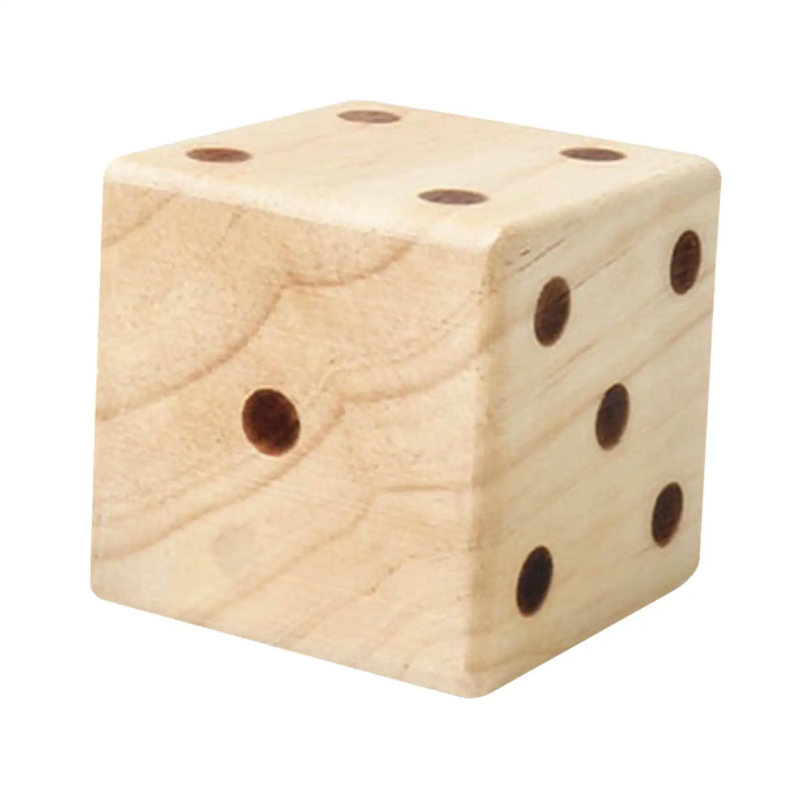 Giant Wooden Yard Dice 7cm/2.36inch Smooth Edge Lightweight Role Playing Dice for Outdoor Indoor Beach Adults