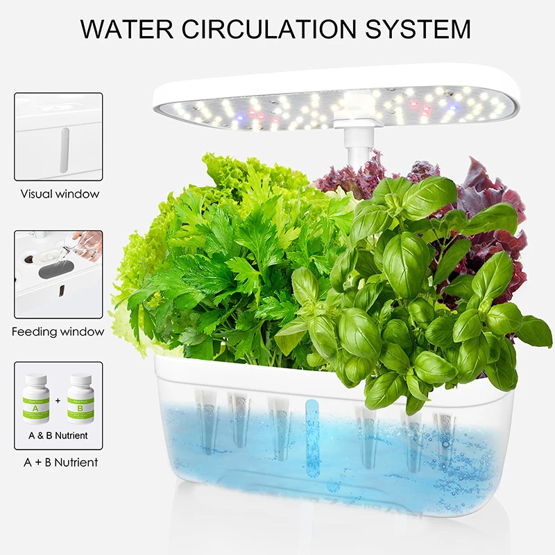 Sprzęt do uprawy bezglebowej System hydroponiczny w pomieszczeniach inteligentna sadzarka do warzyw do roślin domowych lampa do uprawy