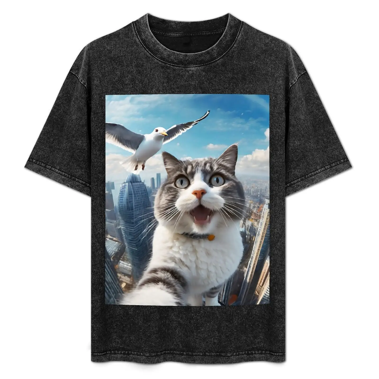

Cute Cat Dreams T-Shirt Summer Casual Loose T-Shirt