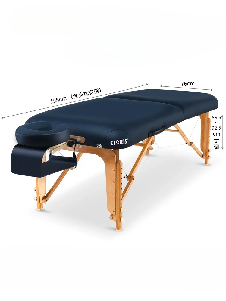 

Folding Massage Bed Solid Wood Portable Massage Physiotherapy Bed