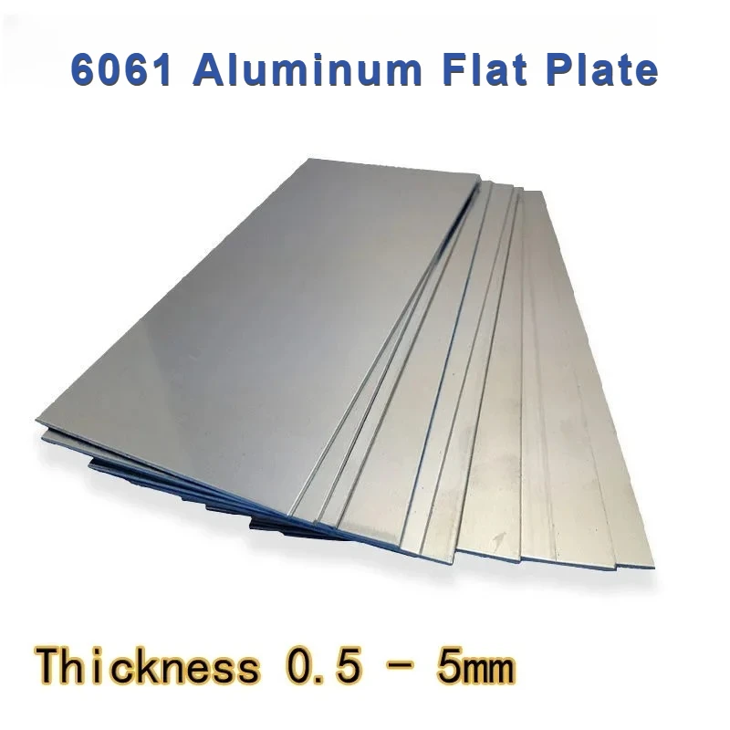 Thickness 0.5mm 1mm 1.5mm 2mm 2.5mm 3mm 4mm 5mm 6061 Aluminum Square Flat Plate Aluminum Sheet DIY Metal Plate Customizable