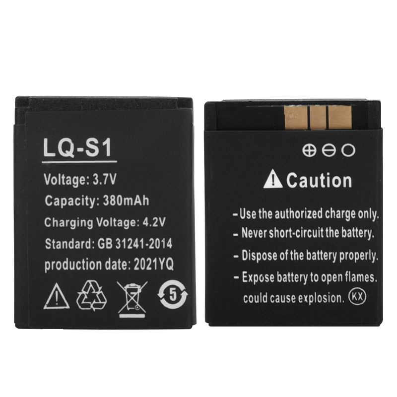 1pc/3Pcs 380mAh SmartWatch Rechargeable Li-ion polymer battery For DZ09 Smart Watch Battery For KSW-S6 RYX-NX9 A1 Smart Watch