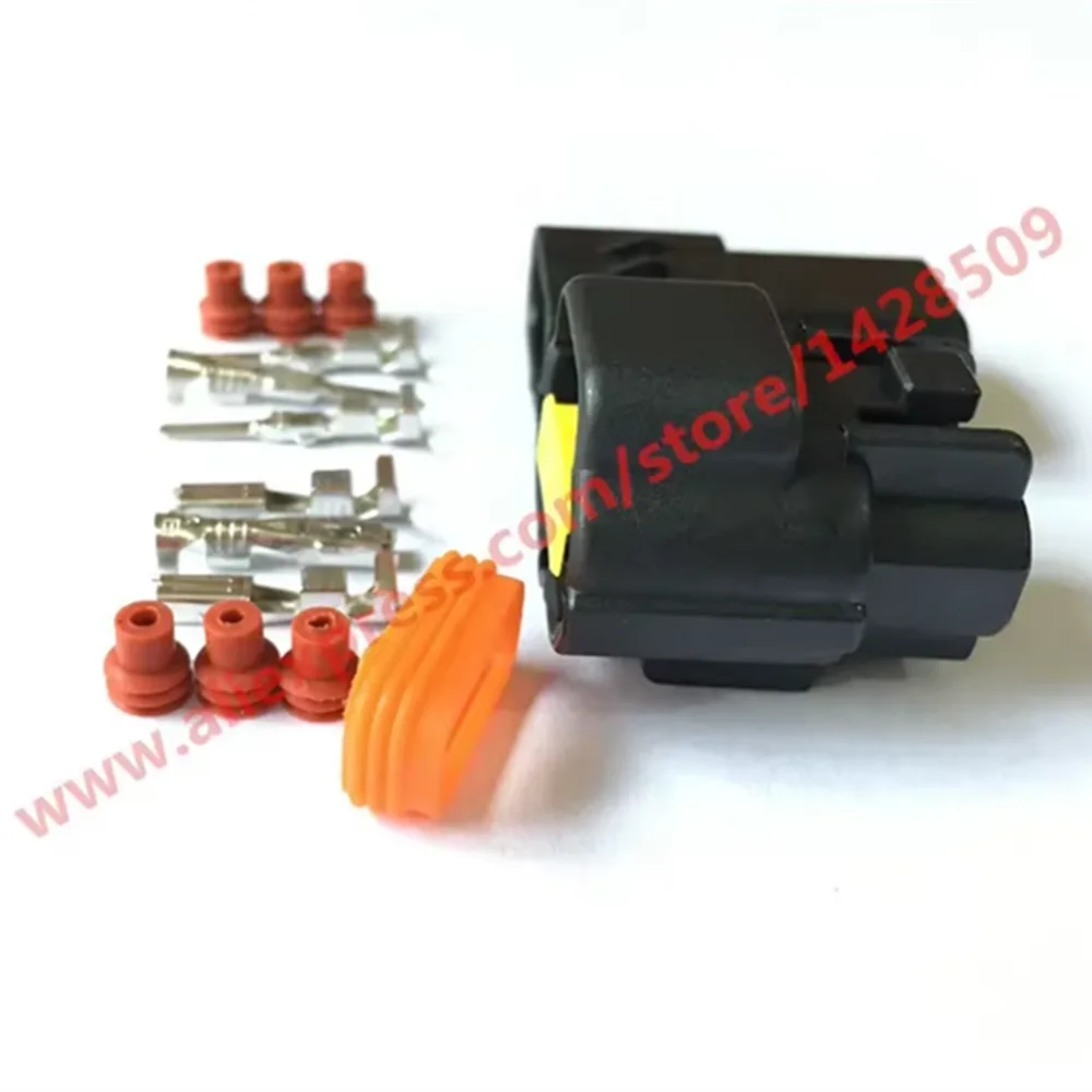 1 Set 3 Pin 174359-2 174357-2 Female Male Way Waterproof Wire Connector Plug Car Auto Sealed Car Truck Denso Connectors