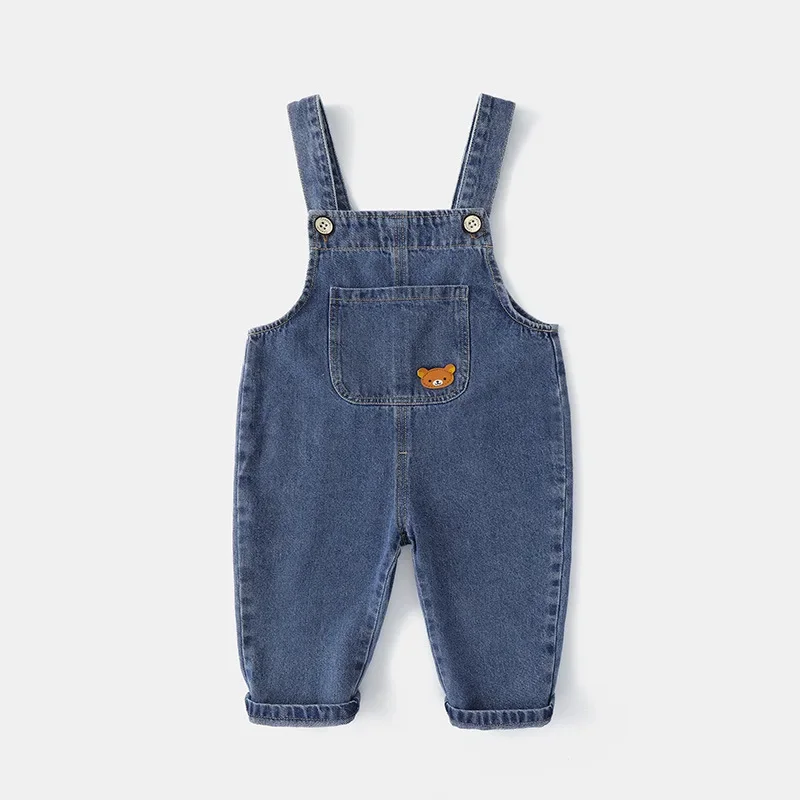 Soft Cotton Baby Boys Overalls Spring Autumn Kids cartoon Long Pants Casual Girls Jumpsuits Children Clothes SuspenderTrousers