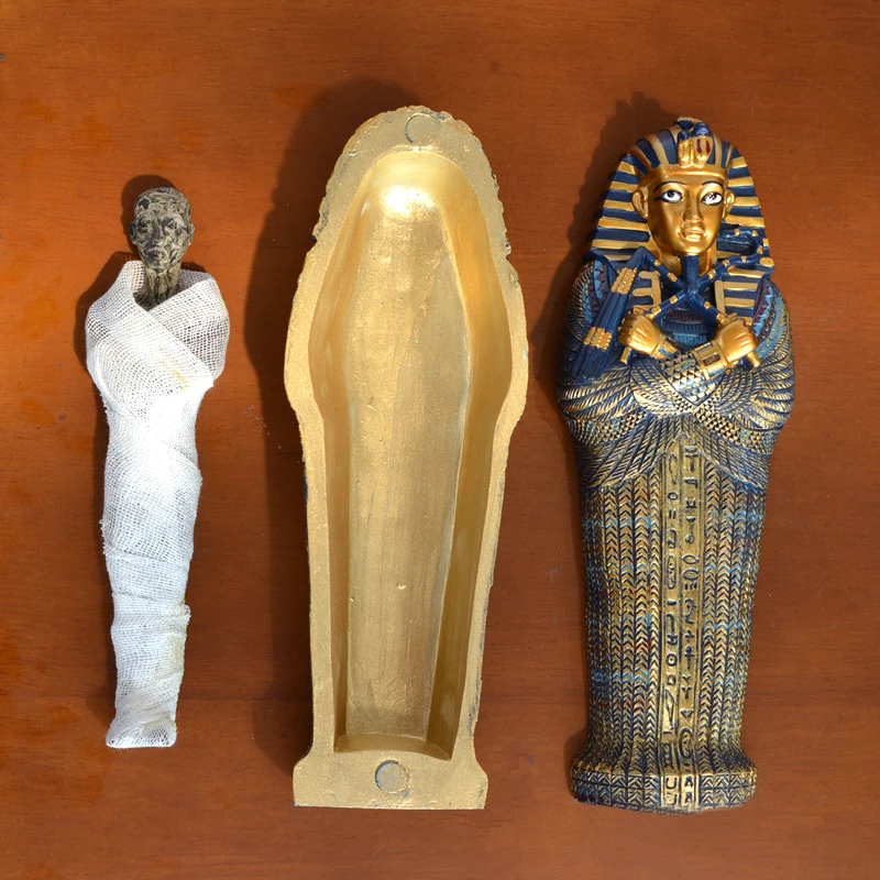 

Resin Ancient Egyptian Pharaohs Mummy Model Egyptian Mummy Pyramid Tourist Souvenir Home Room Office Desk Decoration Accessories