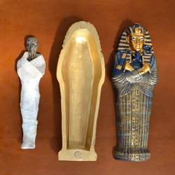 Resin Ancient Egyptian Pharaohs Mummy Model Egyptian Mummy Pyramid Tourist Souvenir Home Room Office Desk Decoration Accessories