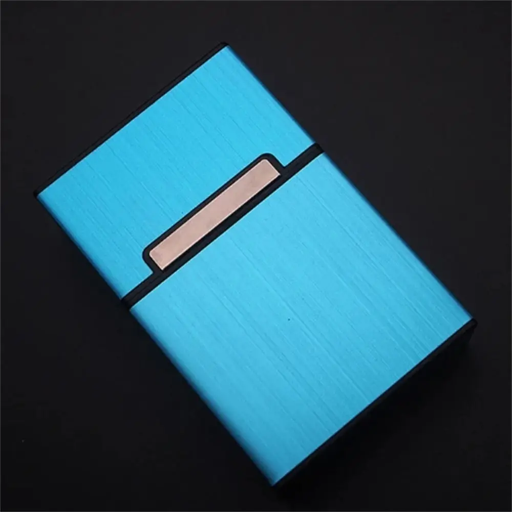 Aluminum Alloy Business Card Box Elegant Design Magnetic Button Name Card Holder Metal Box Hard Case ID Card Case Credit Card