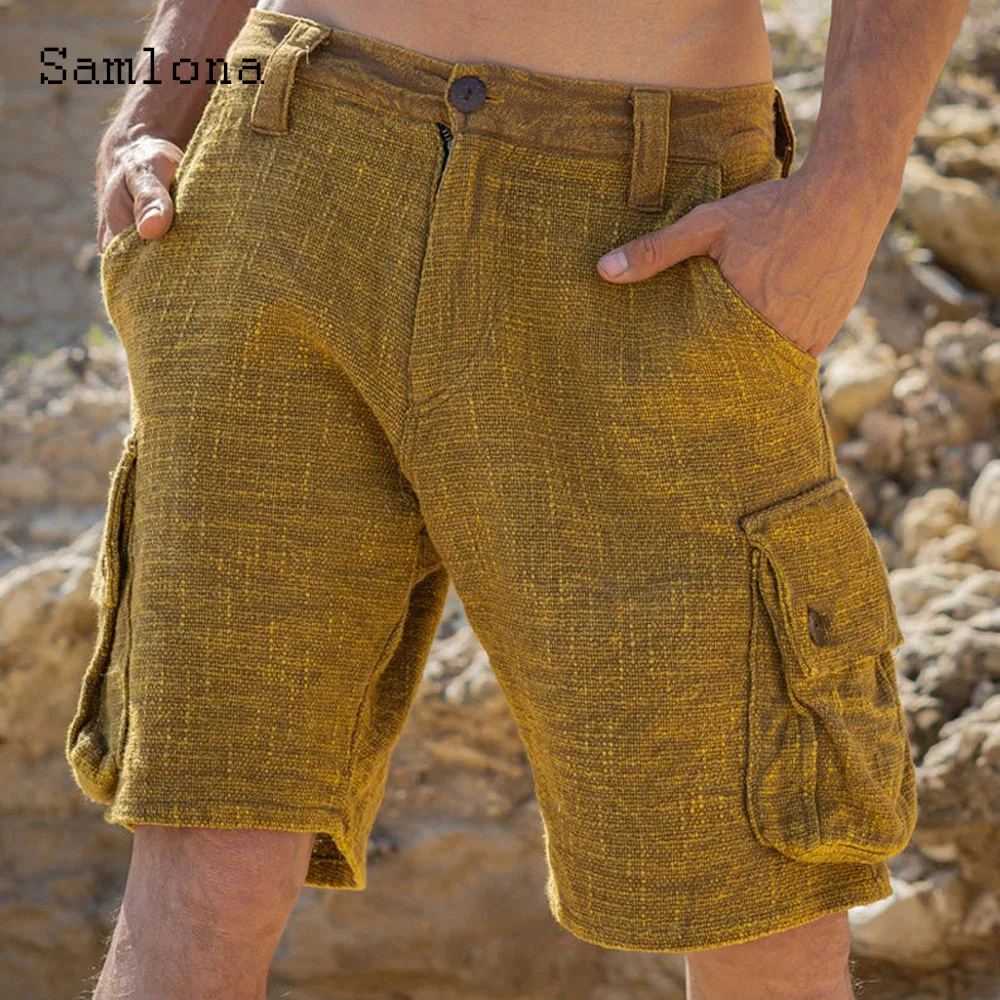 America and Europe Fashion Cargo Shorts Latest Summer Multi-pockets Short Pants Male Casual Skinny Beachwear Mens Clothing 2024