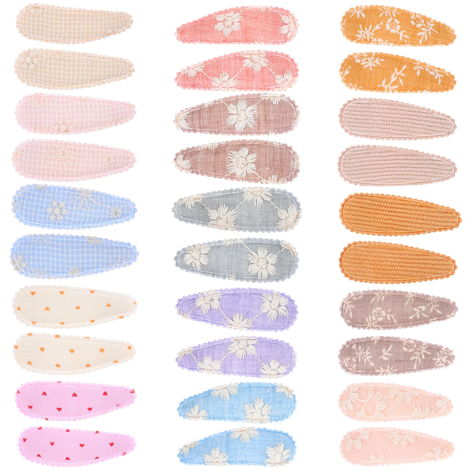 

30 шт., милые тканевые заколки для волос, маленькие декоративные аксессуары для волос для маленьких девочек, укладка для маленьких девочек