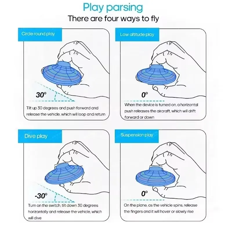 Fliegende Hubschrauber Spinner Fingers pitze Upgrade Flug Kreisel Flyorb Schwebe ball Mini Drohne Flugzeug Spielzeug führte UFO Typ Spielzeug Kind Geschenk