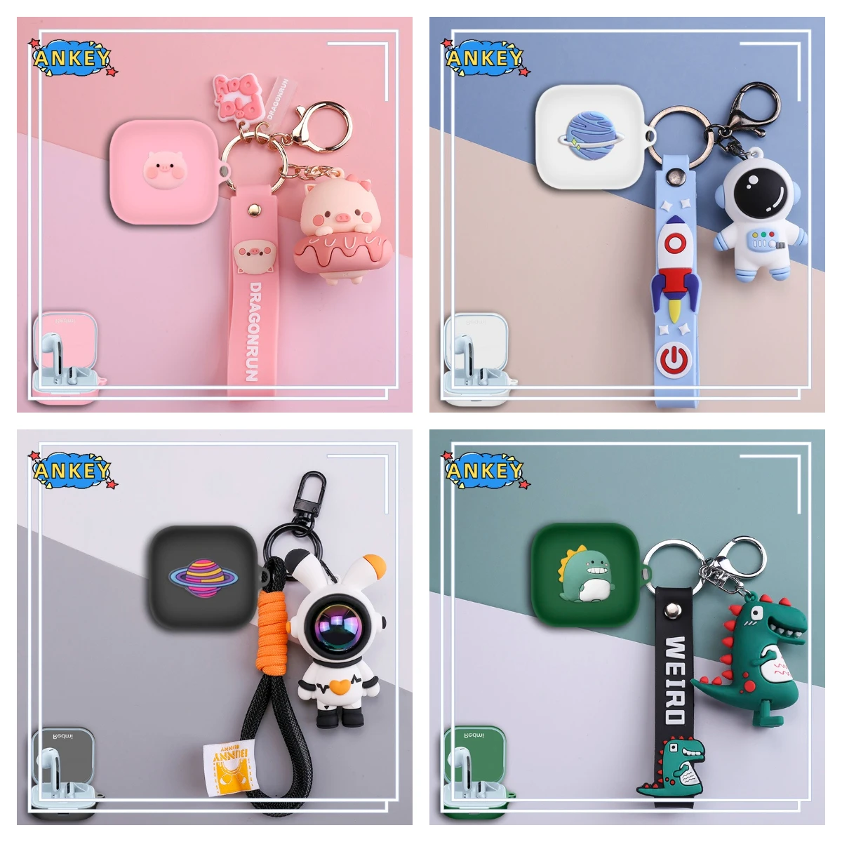 for Redmi Buds 6 Active , Buds5 Case Protective Silicone Buds6Active Cute Cartoon Covers Bluetooth Earphone Shell