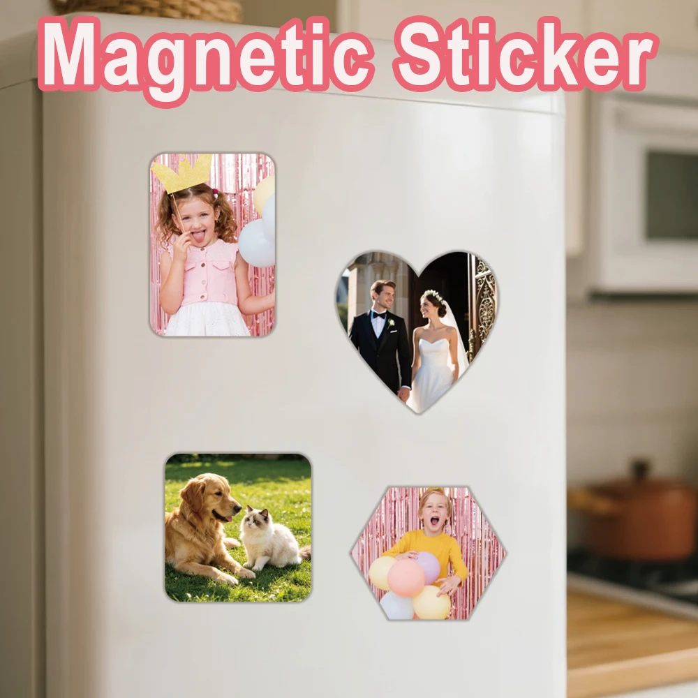 1pc DIY Customizable Picture Magnetic Fridge Magnet For Refrigerator Door Customized Picture Styling Refrigerator Decoration
