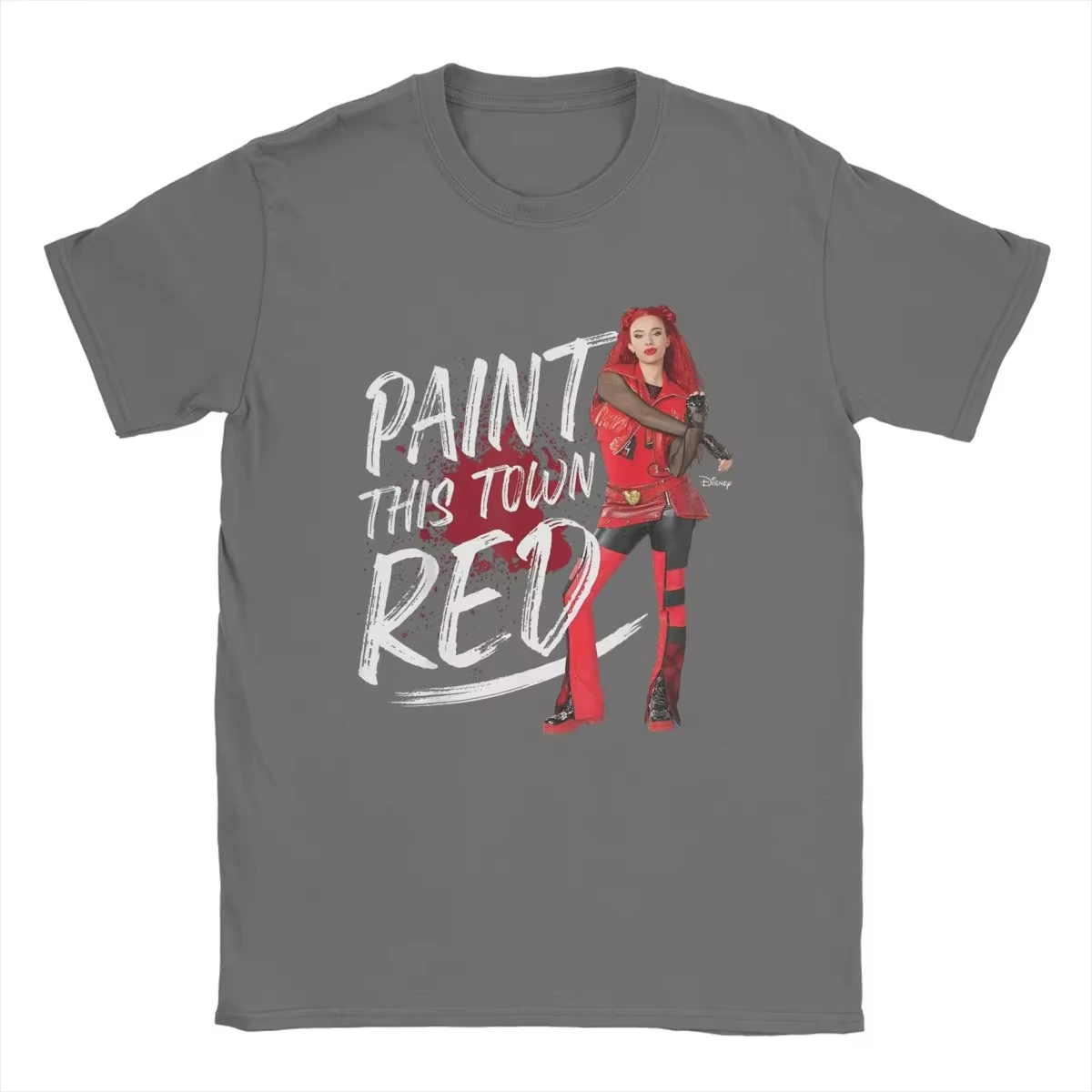 D-Descendant 4 The Rise Of Red T-Shirts  Paint This Town Casual Pure Cotton Tee O Neck Short Sleeve T Shirts Original merch