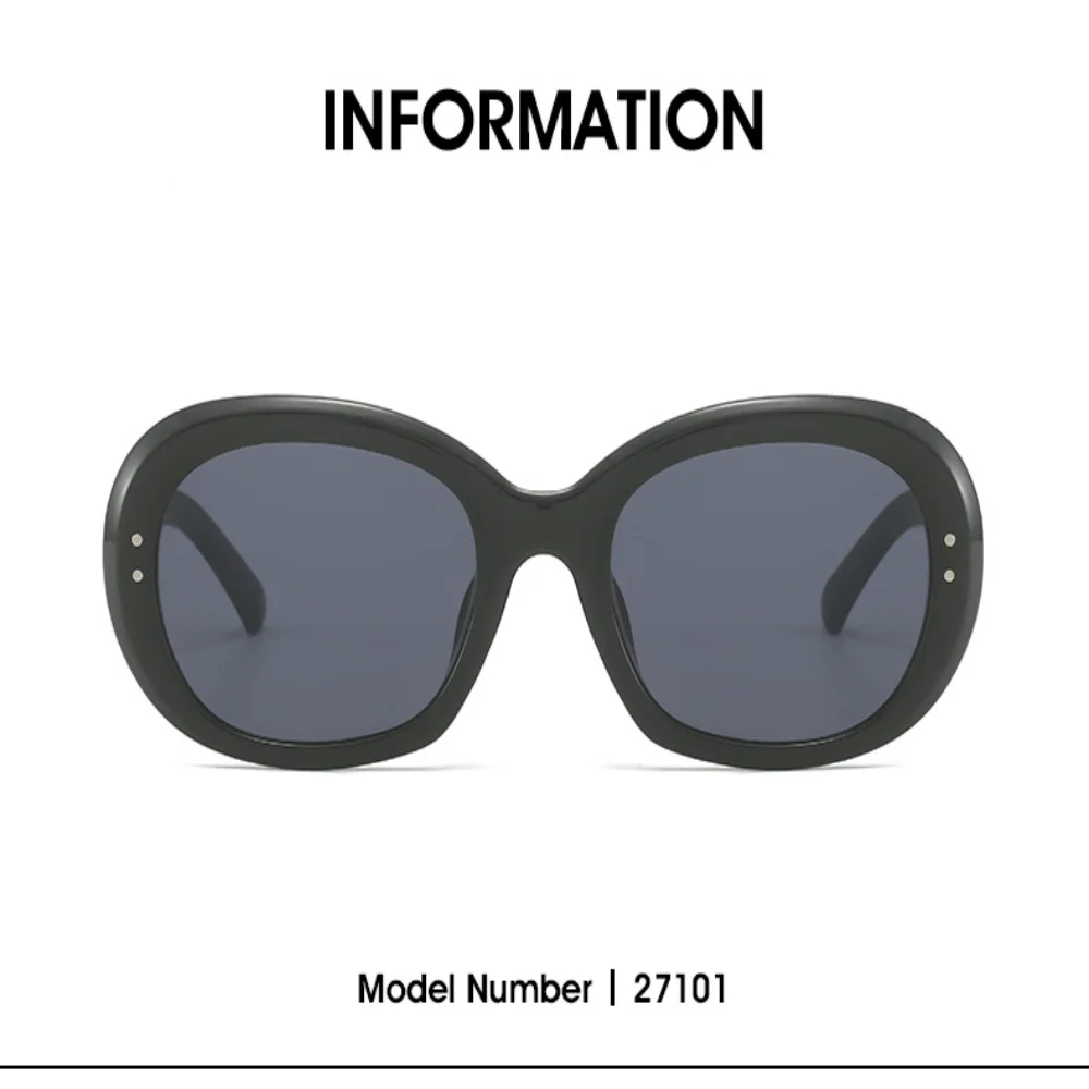 Summer Retro Fashion Oval Punk Rivets Men Sunglasses Ins Popular Shades UV400 Retro Women Round Orange Sun Glasses