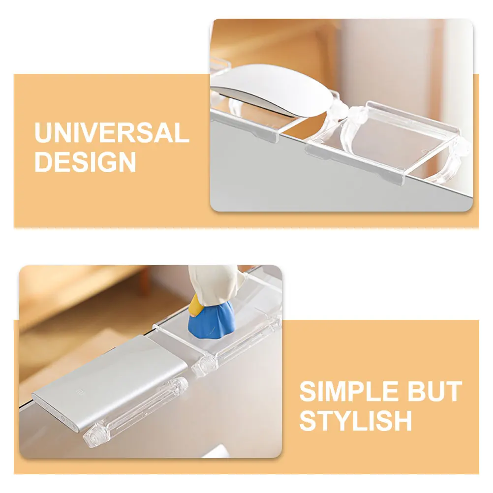

2pcs Top Rack Shelf Monitor Holder Punch-Free Floating Storage Bracket Router DVD Projector Strong Capacity Modern Decor