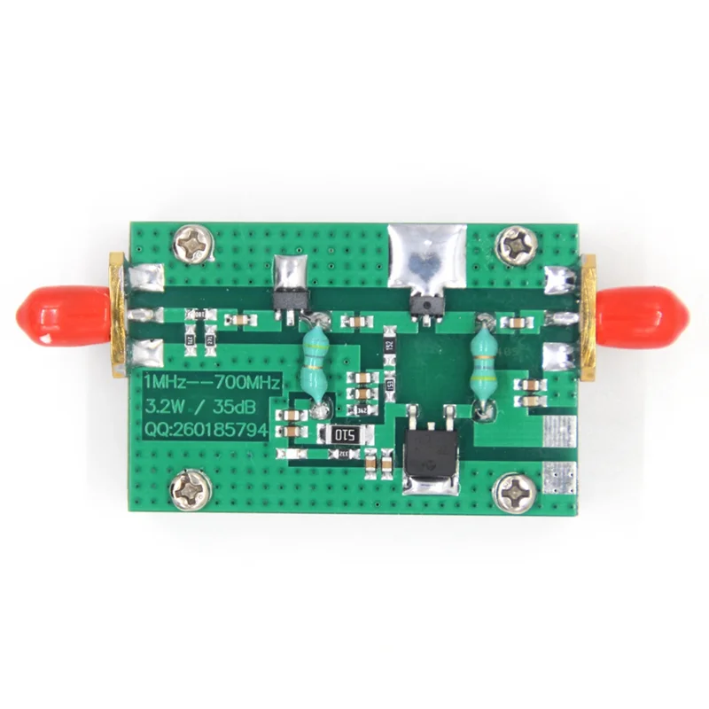 AMPLIFICADOR DE POTENCIA RF, transmisor FM de 35dB, 1MHz-700MHZ, 3,2 W, HF, VHF, UHF, + 15V DC