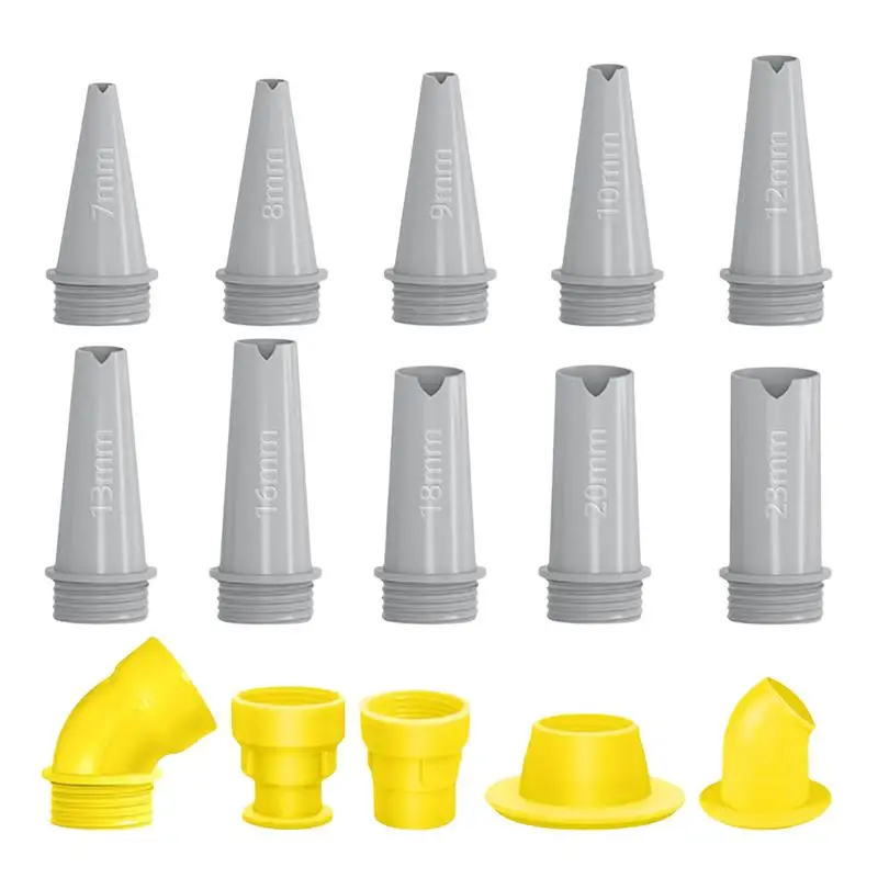 

Rubber Nozzle Tool Kit 15 Piece Caulking Nozzles For Sausage Caulking Guns Reusable Nozzle Coating Tips For Kitchen Bathroom