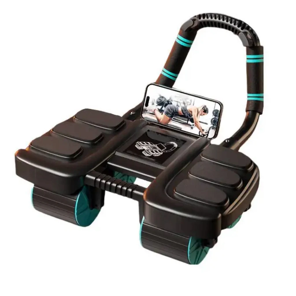 Roue abdominale à six points d'appui avec rebond automatique et antidérapante, équipement de fitness pour la maison, pour l'entraînement abdominal