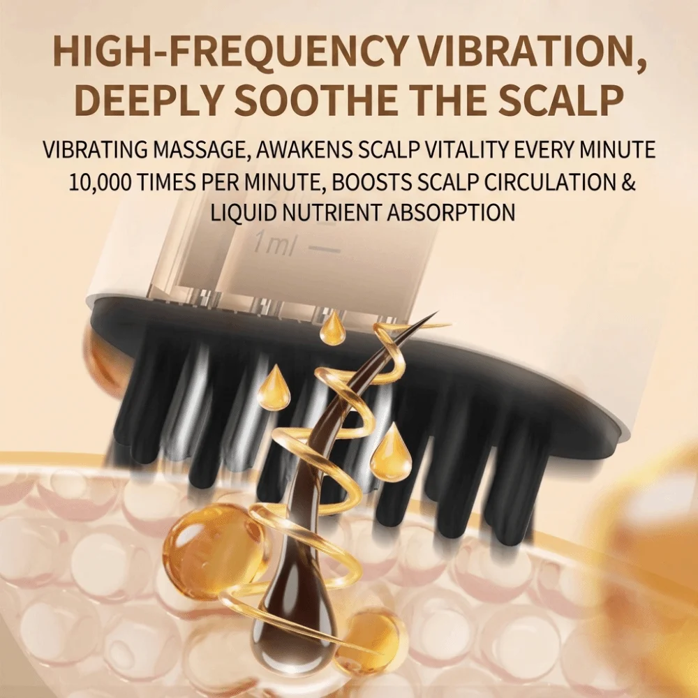 Electric Electric Scalp Applicator Comb Roller Design Smooth Roller Hair Oil Guiding Tool Non-Sticky Portable Scalp Care Comb