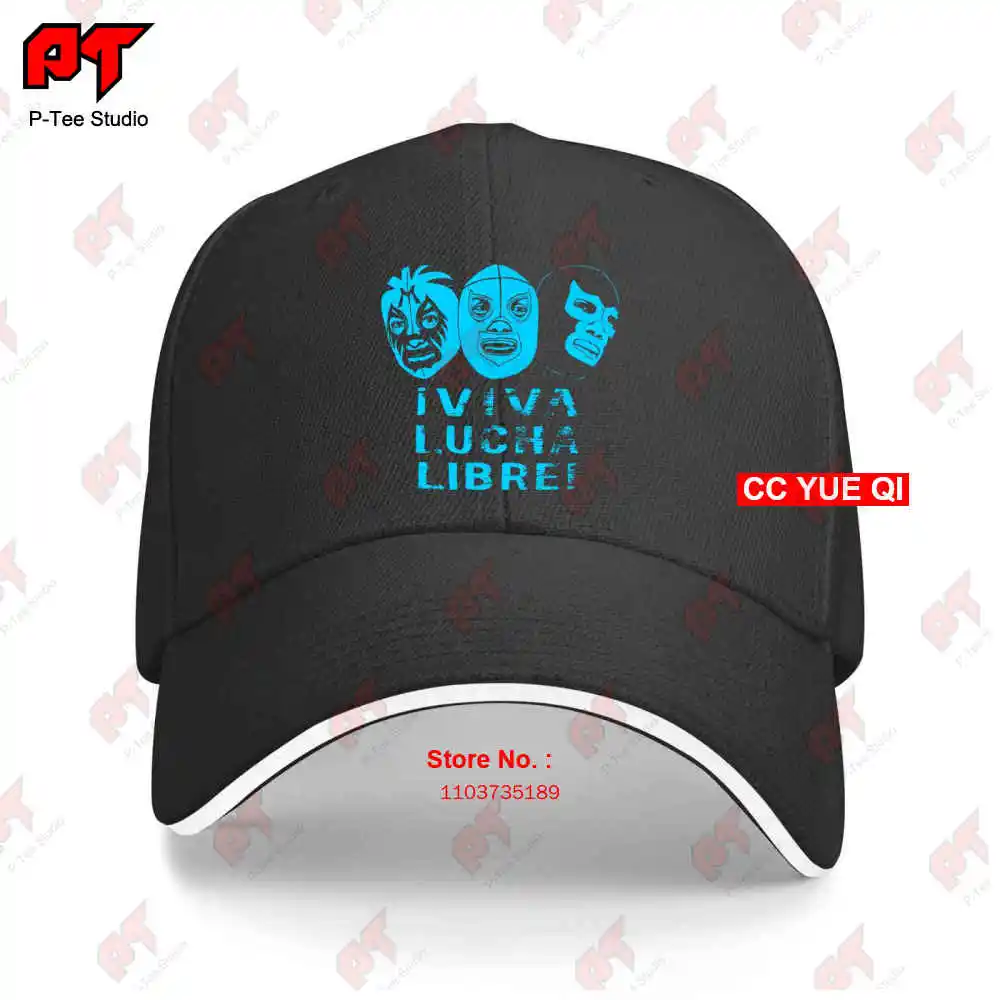 Wrestling Baseball Caps, máscara demoníaca azul, Viva Lucha Libre, El Mil, 88G4