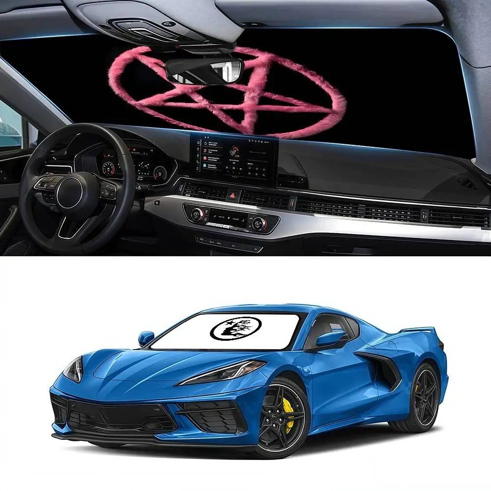 H-H-HellStarS Various Anime Car Sunshade Nature Sun Shade Windshield Privacy UV Protector For Truck/SUV/Vehicle Window Visor view 3