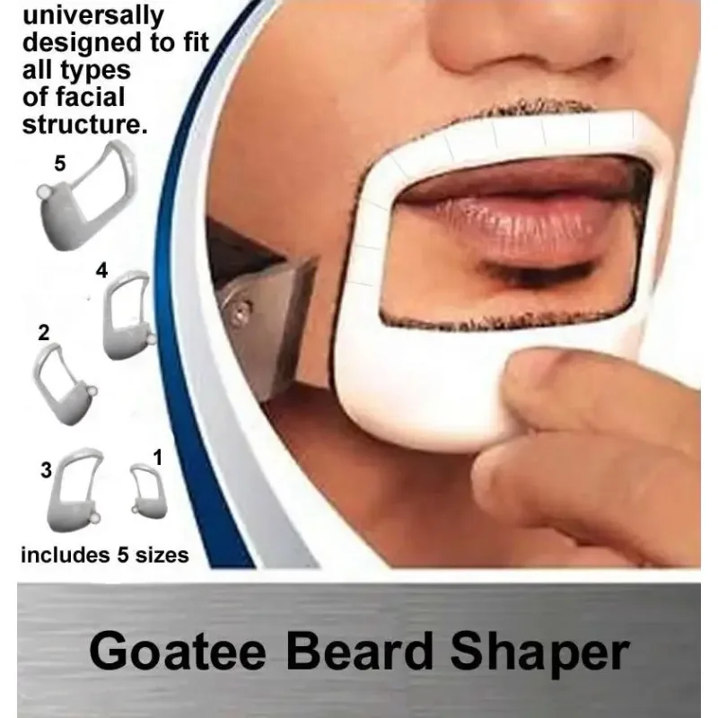 5Pcs/set Men Beard Styling Tool Men Beard Goatee Shaving Template Beard Shaving Face Care Modeling Grooming Gift for Husband