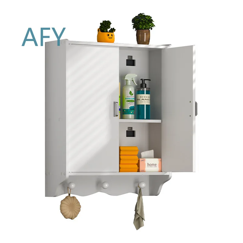 Bathroom Wall Mounted Over Toilet Storage Shelf for Small Apartment No Drill Washable Compact Bathroom Organizer for Small