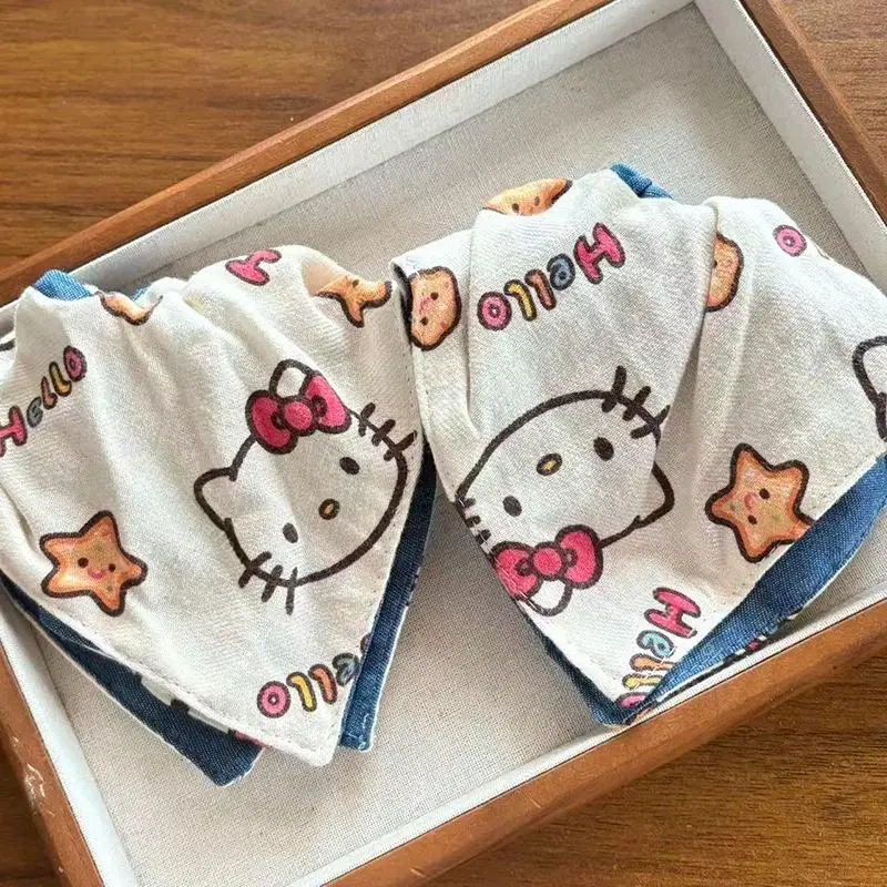 1 pz Sanrio HelloKitty Sciarpa quadrata Intestino crasso Anello per capelli Corda per capelli Hello Kitty Cerchio per capelli Ragazze Varietà Coda di cavallo Fascia