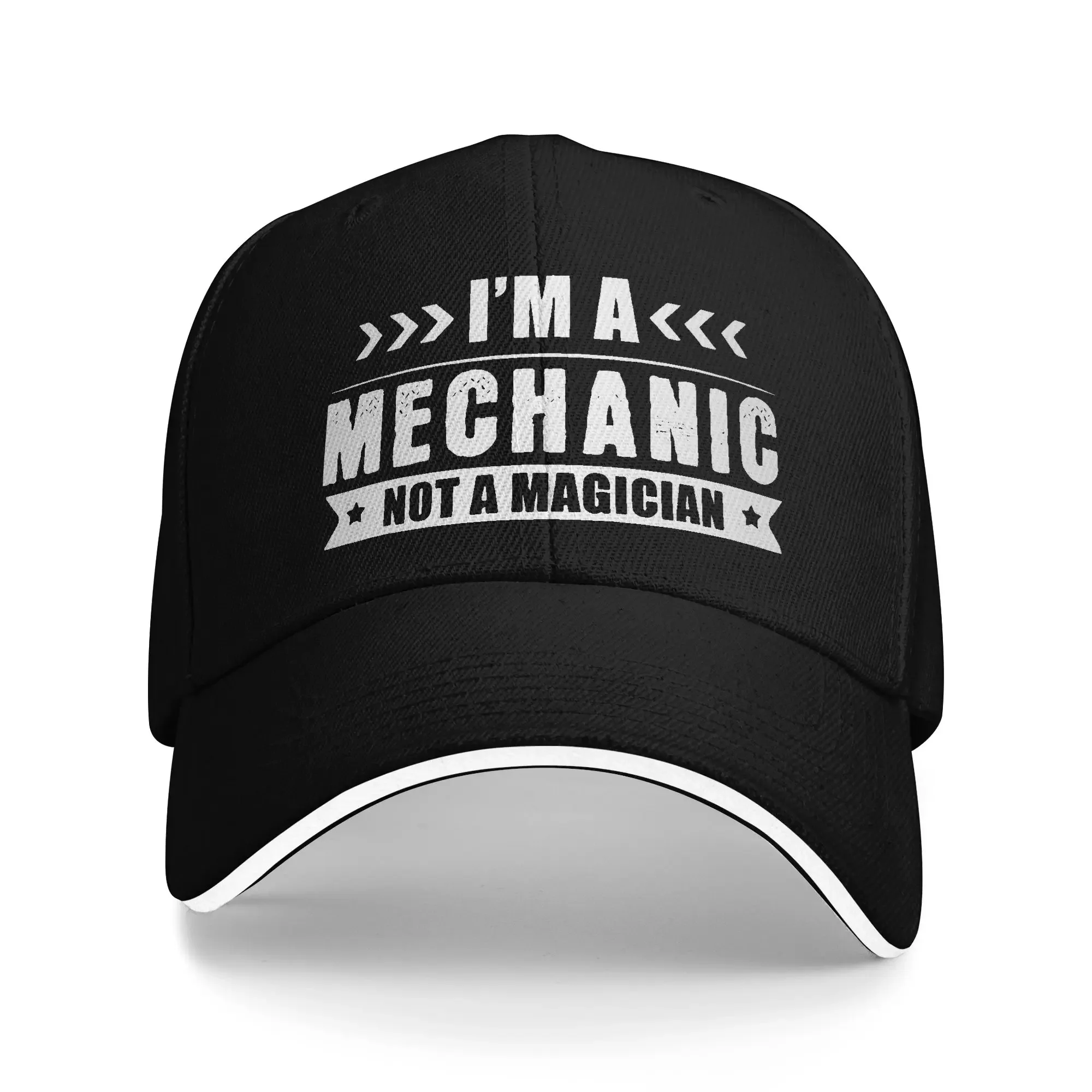 A Mechanic Not A Magician Sandwich Caps Men Women Hip-Hop Baseball Caps Humour Engineer Breathable Sports All Seasons Hat Adult