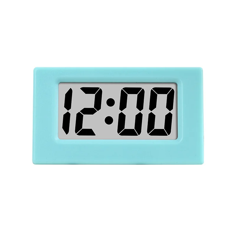 Mini Clock Triangle LED Screen Lectronic Digital Alarm Screen Desktop Clock For Home Office Table Bedroom Decor Durable Blue,Req