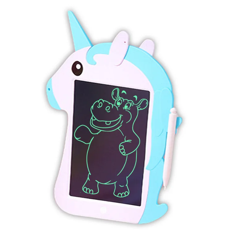 Tableta de escritura LCD con dibujos de unicornios para niños, tableta de dibujo con pantalla colorida de 8,5 pulgadas, tablero para garabatos, juguete y herramienta de aprendizaje, regalo L39