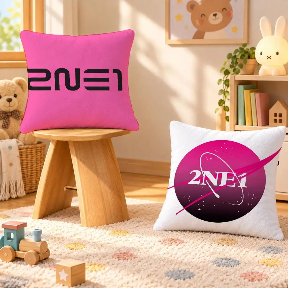 Group 2NE1 Kpop Girl Crush Music Decor Cushion Cover Personalized Decorative Living Room Home Sofa Bedroom Office Car Decor