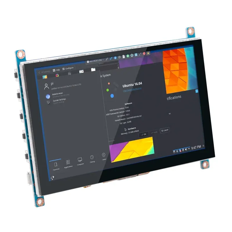 Raspberry PI 5 Inch HDMI Display Capacitive Touch IPS Display 800x480 Resolution HD Secondary Screen Drive Free