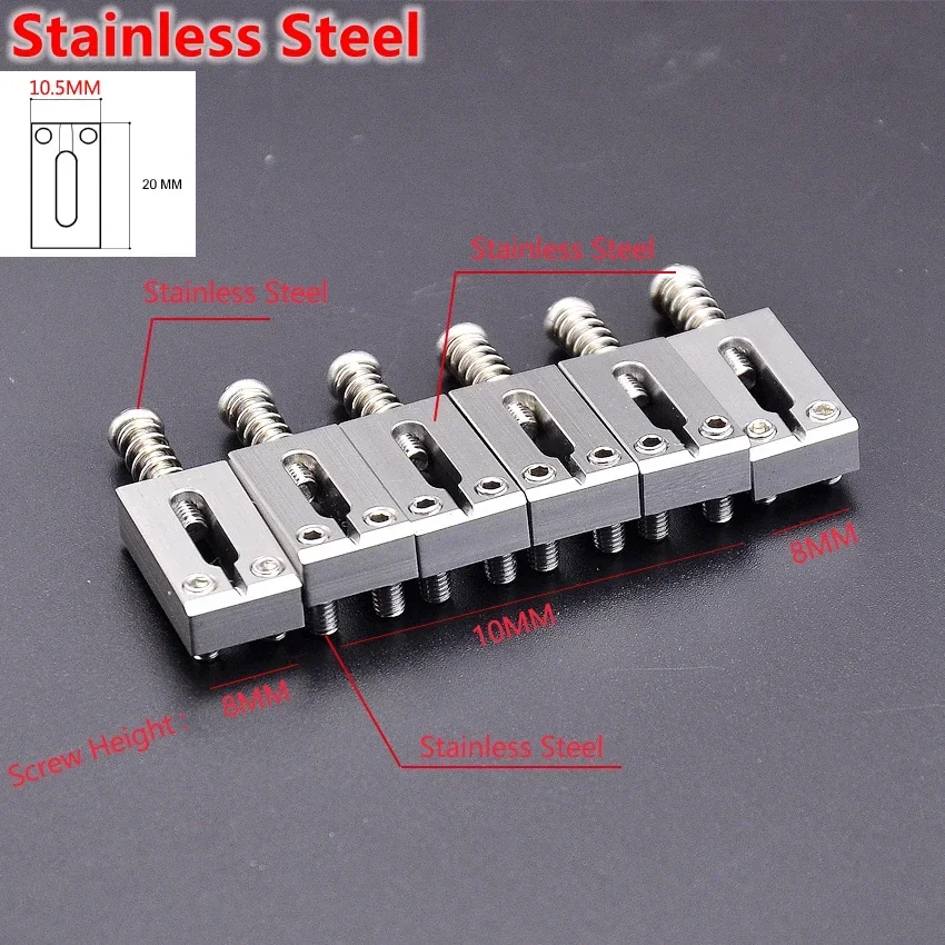 

Q-X Music Store-1 Set 10.5MM/10.8MM/11.3MM Electric Guitar Bridge Stainless Steel / Titanium Alloy (TC4)