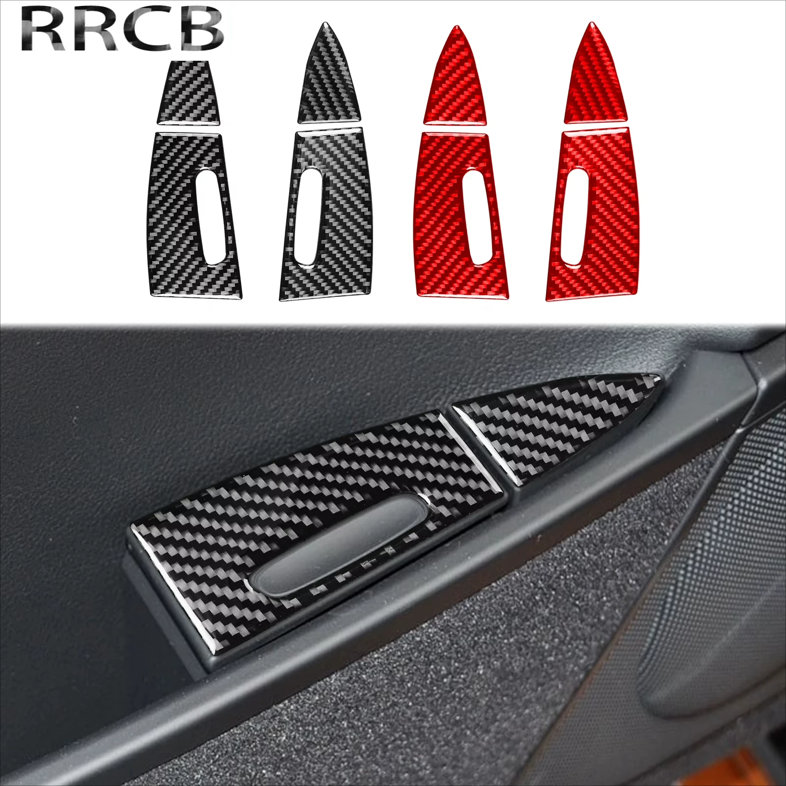 

For Porsche Cayenne S GTS Turbo 2003-2010 Carbon Fiber Door Ashtray (with hole) Car Interior Accessories Cover Sticker Auto Trim