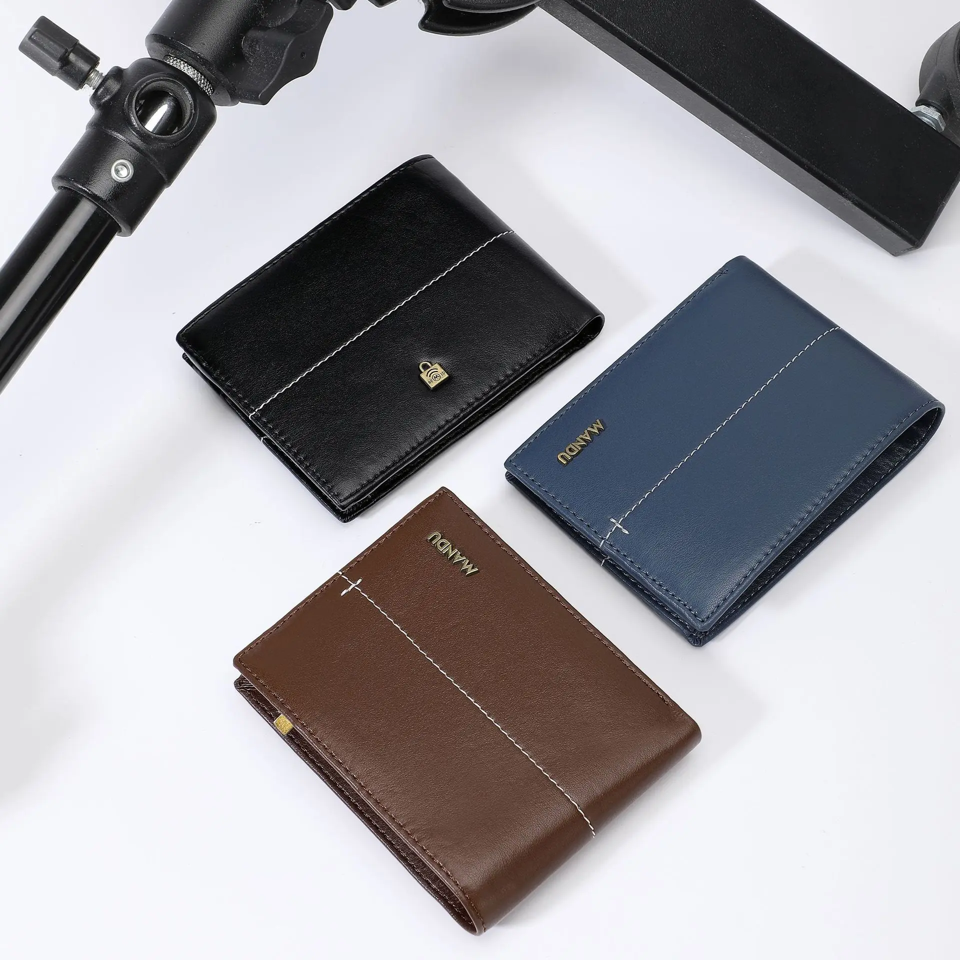 

Кожаный мужской короткий кошелек из воловьей кожи с футляром для водительских прав на молнии, большая вместимость для свободного хранения мелочи