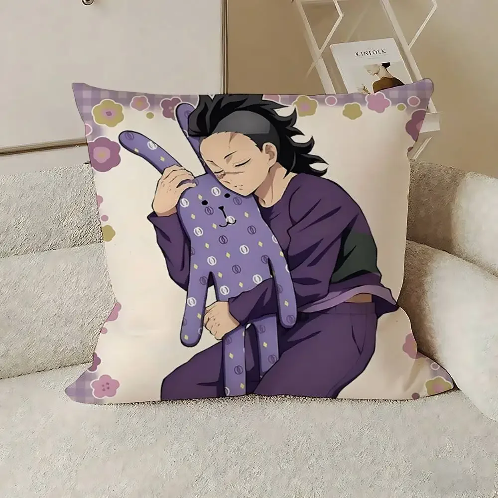 Genya Shinazugawa - كيس وسادة غطاء وسادة ناعم لطيف رمي كيس وسادة لسيارة أريكة المخدة البوليستر مع سحاب #3