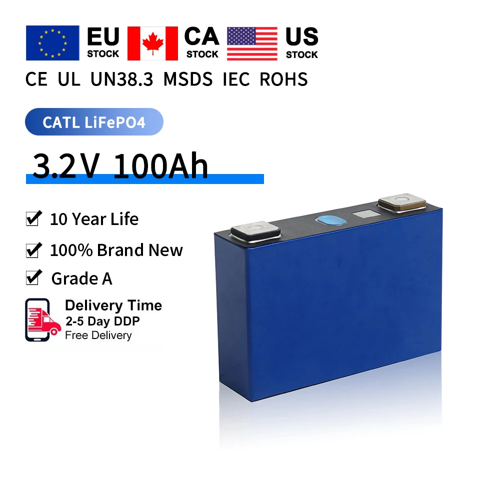

Factory wholesale price Grade A 3.2v 100ah 3.2v 106ah lifepo4 battery large single cell RV energy storage power lithium