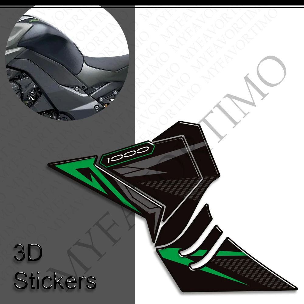 Motorcycle For Z1000  Z 1000 SE Tank Pad Knee Grip Gas Fuel Oil Protection 3D Stickers Decals Accessories