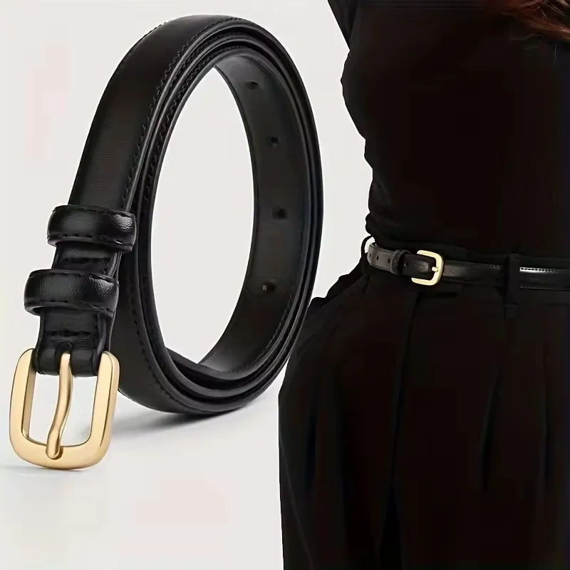Casual Fashion Belt with Simple and High-end Feel, Needle Buckle Double Loop Belt Suitable for Daily Wear