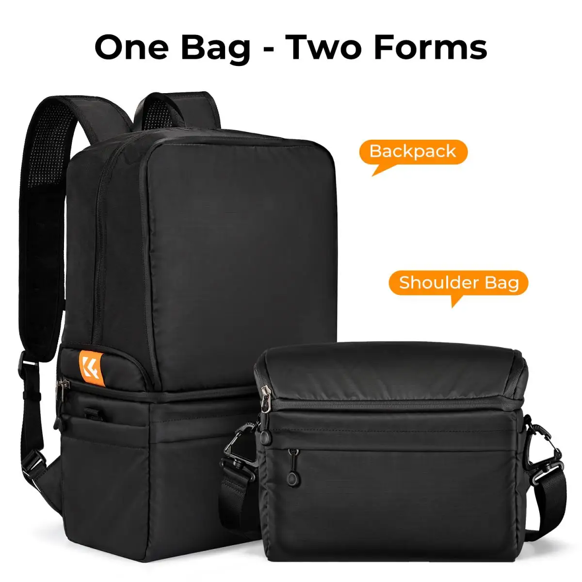 K&F Concept Backpack 22L & Sling Bag 7L Camera Bag Two Forms Variable Bag Waterproof For Camera Photographer Trip Travel Bag