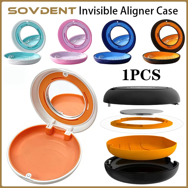Dental Retainer Box With Vent Holes Denture Storage Box False Teeth Protective Case Orthodontic Invisible Braces Container New
