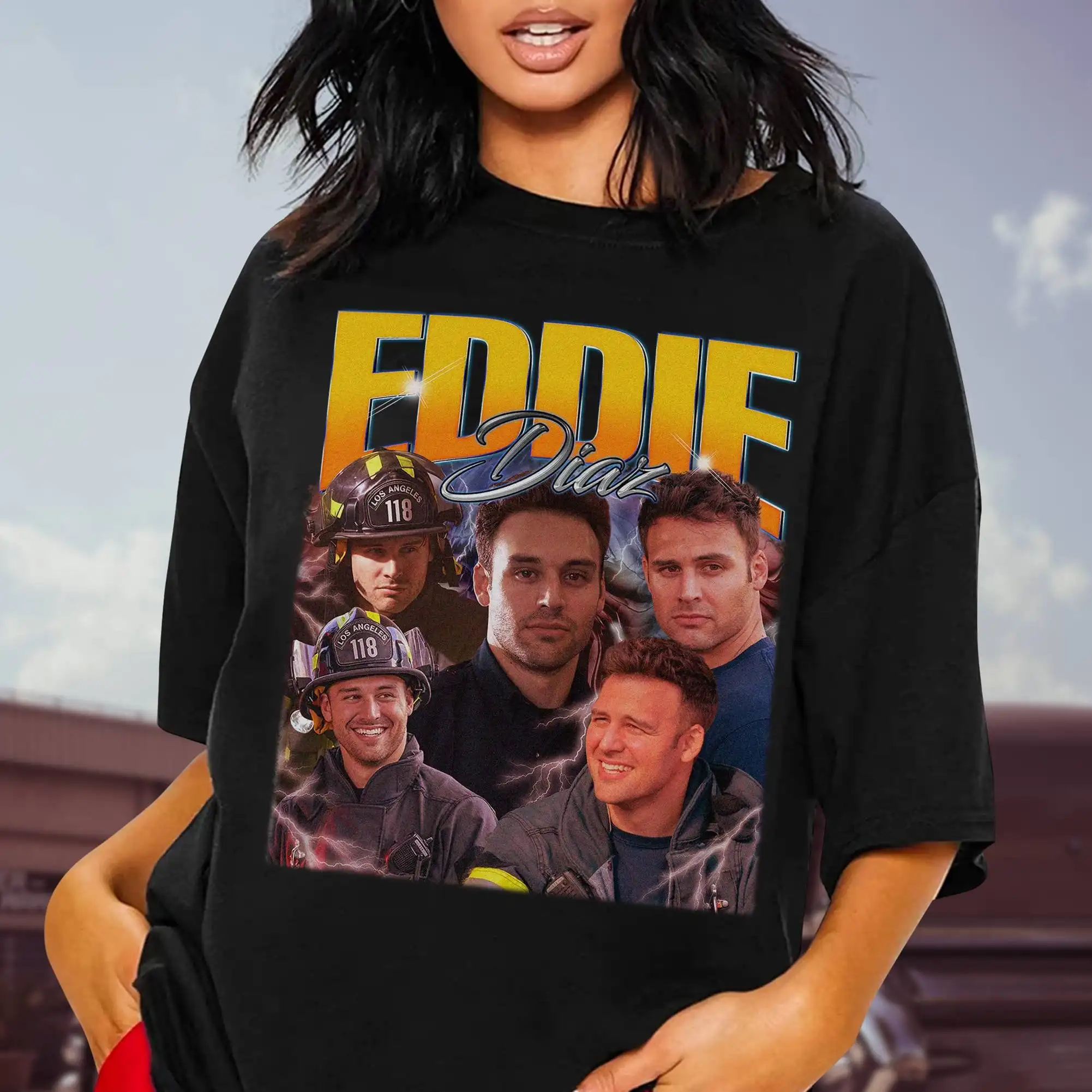 Eddie Diaz filme camiseta, Homenagem vintage Bootleg, 9 1